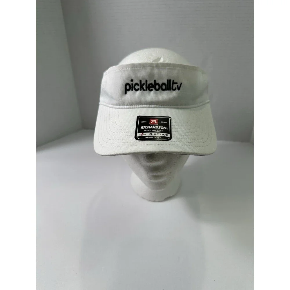 Pickleball TV Visor Ball Cap Hat Adjustable White Richardson Model 160 NEW